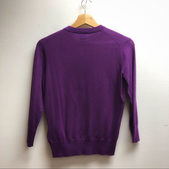 J crew XS purple cardigan - Picture 3 of 3